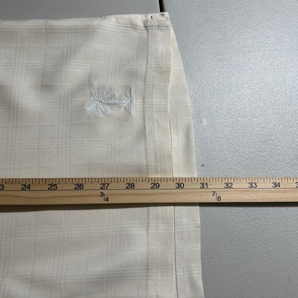 Tommy Bahama Men's Size Large Beige Silk Hawaiian Summer Beach Camp Polo Shirt - Picture 6 of 9